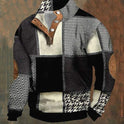 Spring And Autumn Zipper Digital Printing Men's Sweater