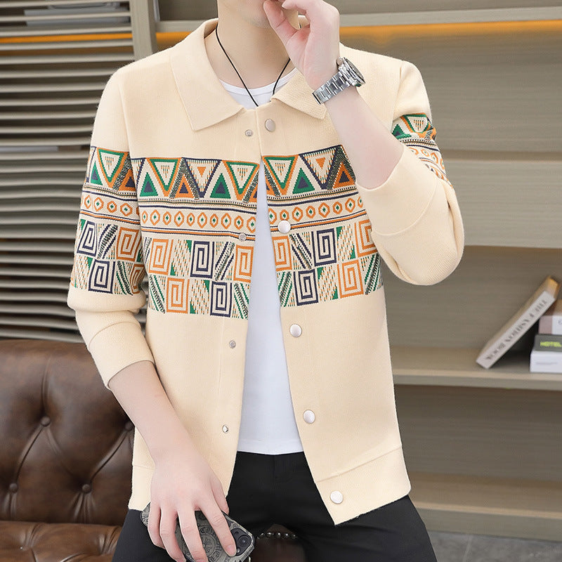 Men's Cardigan Spring And Autumn Knitwear