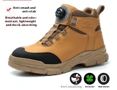 High Top Safety Shoes For Men All Seasons Anti-smash And Anti-puncture