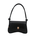 Trendy Retro Lock Simple Underarm Small Square Shoulder Bag