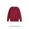 Autumn And Winter Twist Round Neck Sweater Sweater Japanese Retro Simple