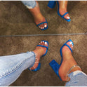 New High Heel Sandals And Slippers Women Sandals European And American Color Slippers