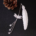 Luminous Retro Pure Copper Feather Bookmark