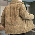 Corduroy Padded Jacket Men Winter Thickening