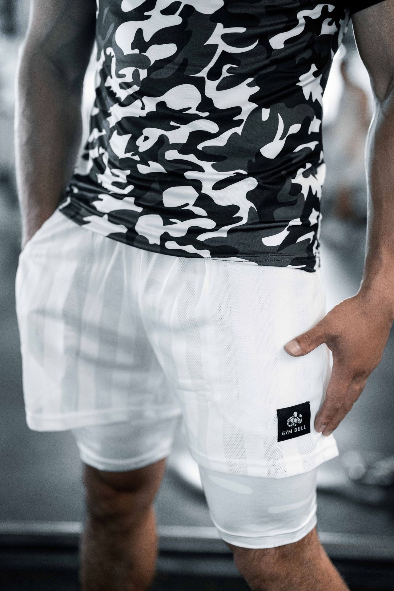 Men's Double-layer Anti-exposure Fitness Shorts