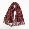 Men's And Women's Cashmere Plaid Tassel Scarf