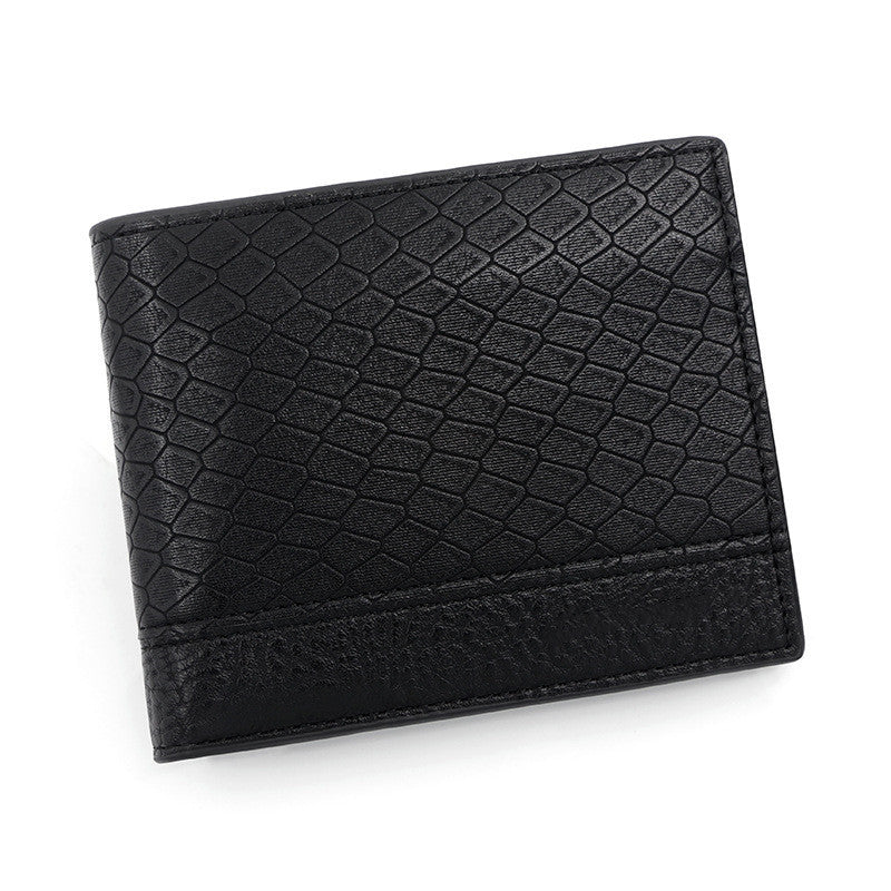 Men's Fashion Large Capacity Embossed Snake Pattern Wallet