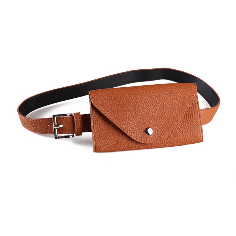 Litchi Pattern Mobile Phone Waist Bag Belt Type