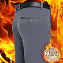 Fleece-lined Thickened Men's Full Elastic Force Suit Pants