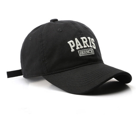 Personalized Washed Letters Embroidered Peaked Cap Outdoor Travel