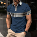 Multicolor Printing Lapel Polo Shirt