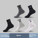 Socks Men's Spring And Autumn New Pure Color Casual Versatile Sports Style Comfortable Men's Mid-calf Length Sock