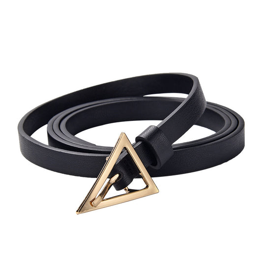 Triangle Buckle Thin Belt Fashion Hundred Matching Jeans