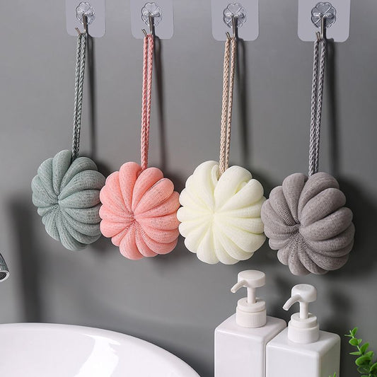 Multi-colored Pumpkin Soft Bath Flower, Rub The Bath And Rub The Back For Adults To Take A Bath, Easy To Foam And Not Loose Bath Flower Ball