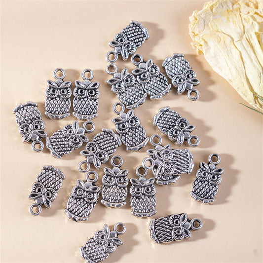 DIY Ornament Accessories Retro Alloy Owl Pendant