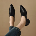 Autumn Women's Small Leather Shoes Comfortable Root Wild Fashion Solid Color