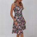 V-neck Vest Slim-fit Beach Dress