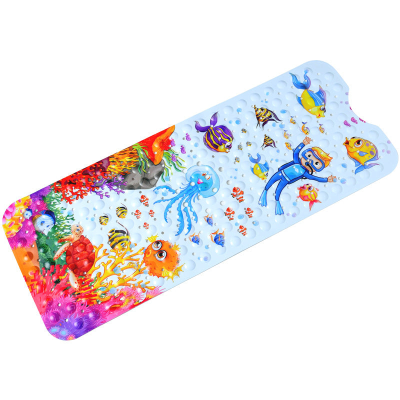 Printed Children's Lengthened PVC Bathroom Mat