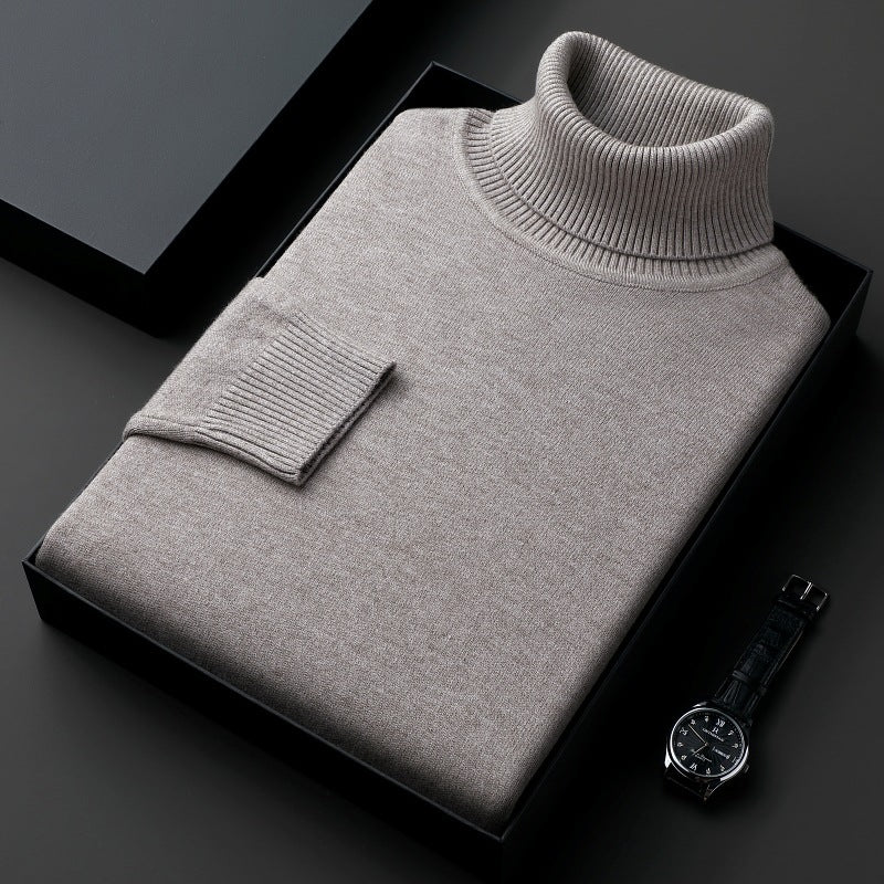 Trendy High-end Knitwear Men's Casual Sweater Warm Top Autumn And Winter New Base Ride Thickened