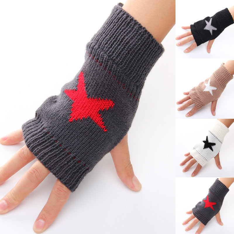 Warm Men's And Women's Outdoor Sports Wool Knitted Gloves