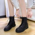 British Style Martin Boots Round Toe Lace-up