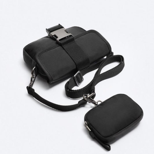 Men's Bag Trendy Two-piece Coin Purse Casual Crossbody Shoulder Bag