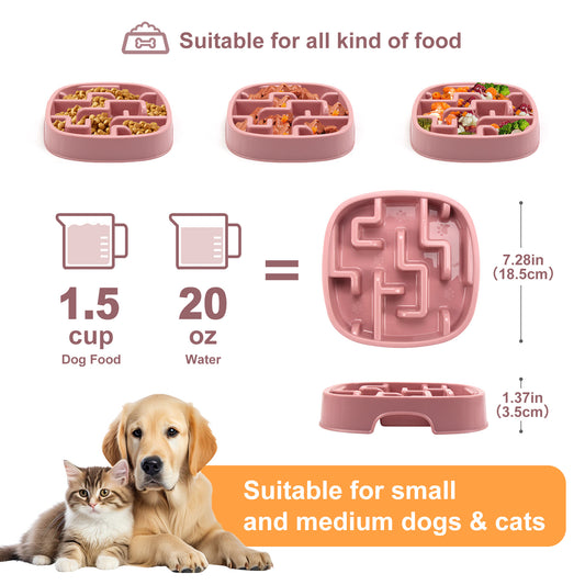 Pet Supplies Dog Cat Anti Choking Feeding Food Bowls Puppy Slow Down Eating Feeder Dish Prevent Obesity New Product Variety