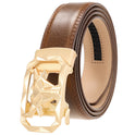 Fashion Men's Leather Belt Alloy Automatic Buckle