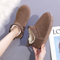 Solid Color Cotton Shoes Casual Sports Short Fleece-lined Boots