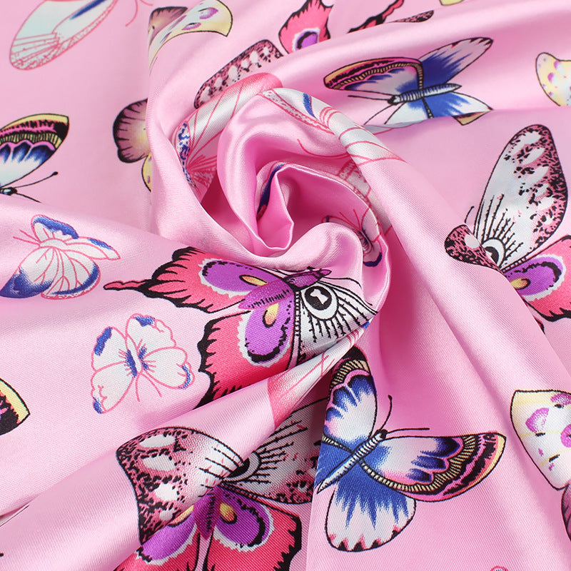 Elegant Print Butterfly Scarf Fashion Square Scarf Ladies Fashion