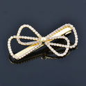 Sweet Rhinestone Pearl Hollowed-out Bow Barrettes Ins