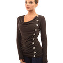 Metal buckle long sleeve