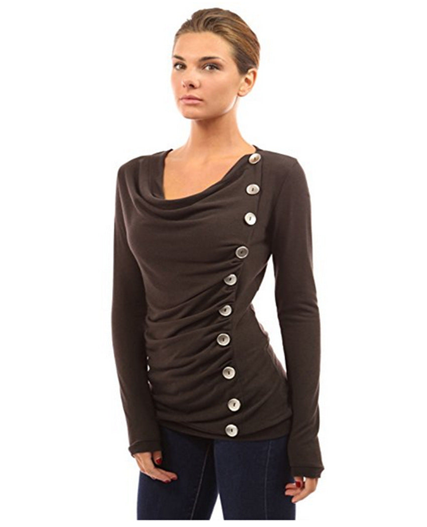 Metal buckle long sleeve