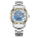 Steel Strip Hollow Gold Manual Mechanical Watch