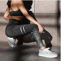 Hot Stamping Yoga Pants High Waist Stretch Fitness Hips Slim Leggings