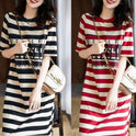 Short sleeve striped dress