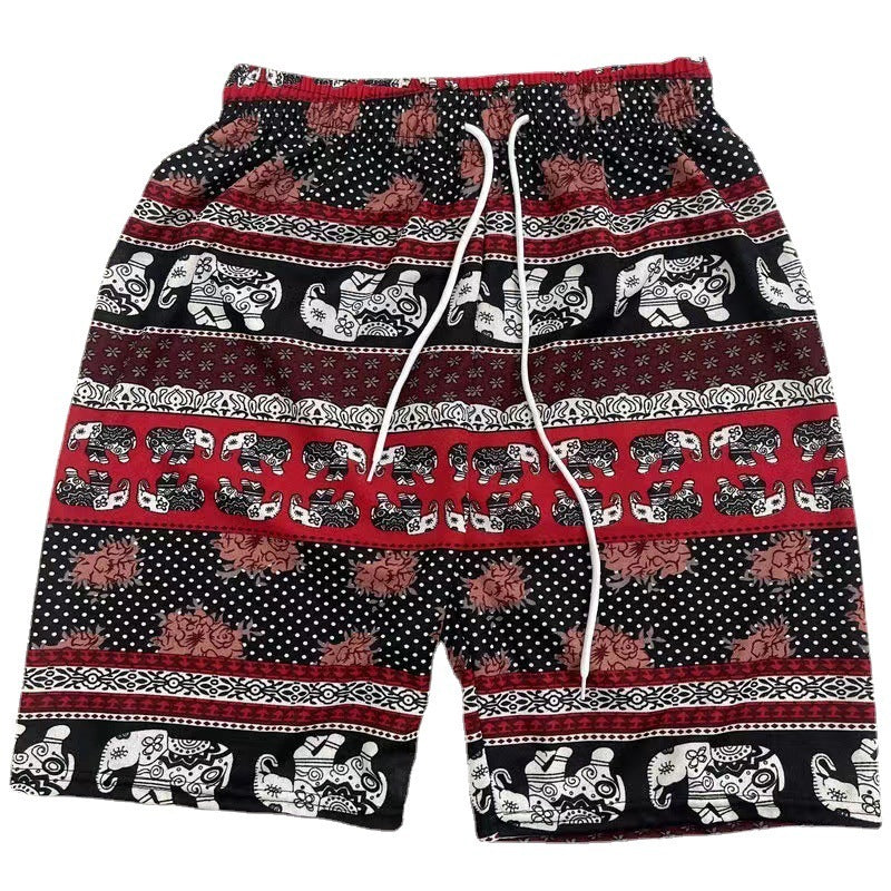 Outdoor Beach Elephant Pants Casual Shorts