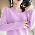 Round Neck Sweater Women's Pullover Sweater