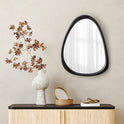 Wooden Oval Living Room Bedroom Bathroom Decorative Wall Hangings Mirror