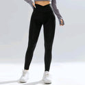 New High Waist Elastic Cross Waist Sports Running Leisure Yoga Pants