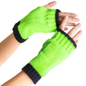 Half Finger Warm Color Wrist Wrap Warm Wool Gloves