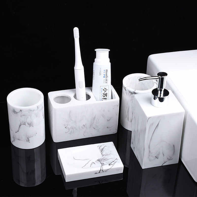 Creative Resin Five-piece Bathroom Set