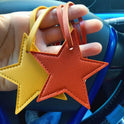 Leather Five-pointed Star Keychain Pendant Bag Ornament