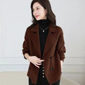 Casual Woolen Coat Thickened Overcoat Mom All-matching Western Short Top