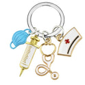 Nurse Doctor Mask Keychain Medical Ambulance Key Ring