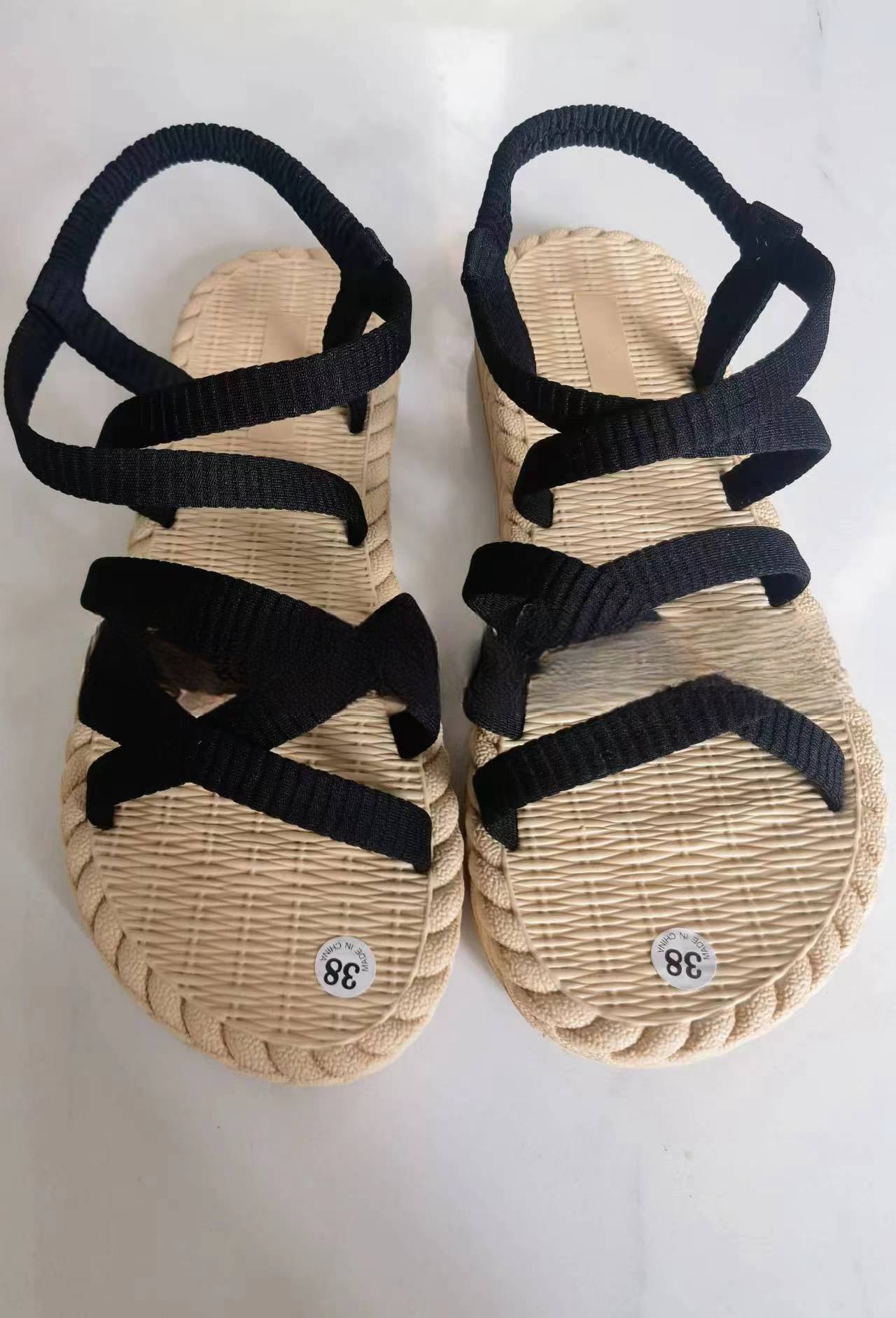 New Sandals Women's Imitation Straw Travel Beach