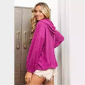 Women's Fashion Hooded Jacquard Sweater Top