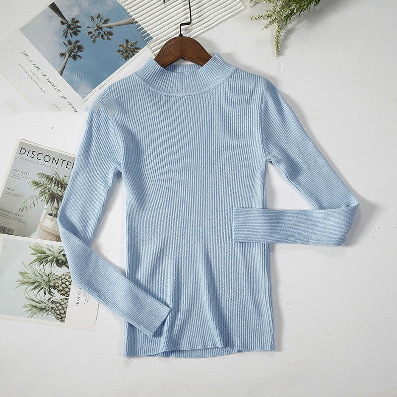 Early Autumn Half Turtleneck Sweater Ladies Pullover