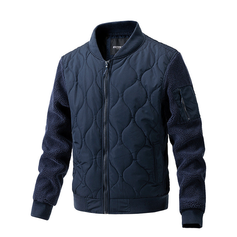 Men's Autumn And Winter Wool Zipper Jacket