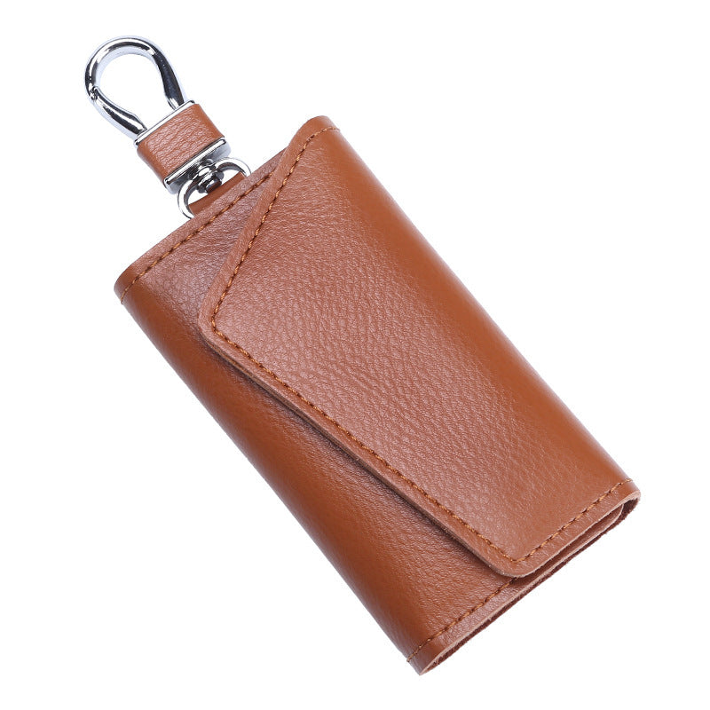 Large Capacity Real Leather Car Key Case